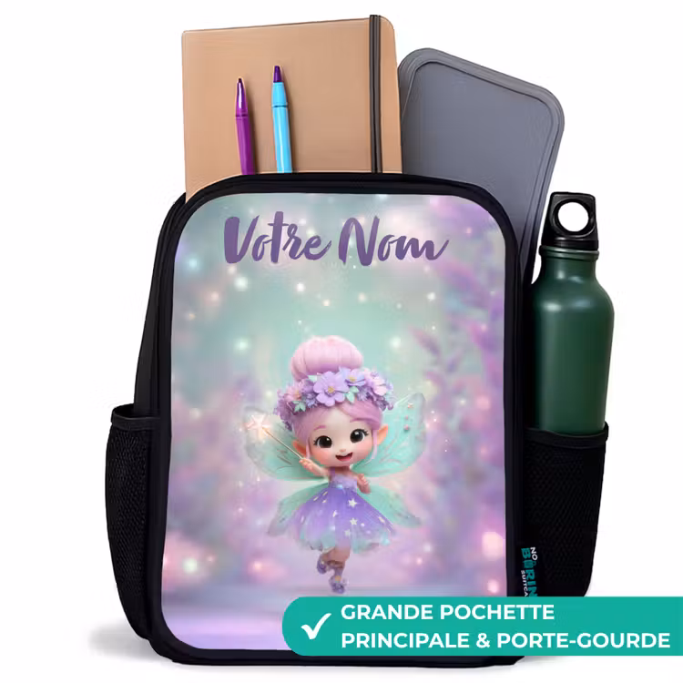 Sac à dos enfant avec votre nom - Noir - Elfe - Magie — 10