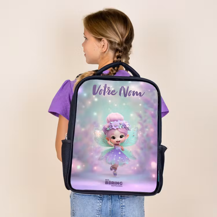 Sac à dos enfant avec votre nom - Noir - Elfe - Magie — 4