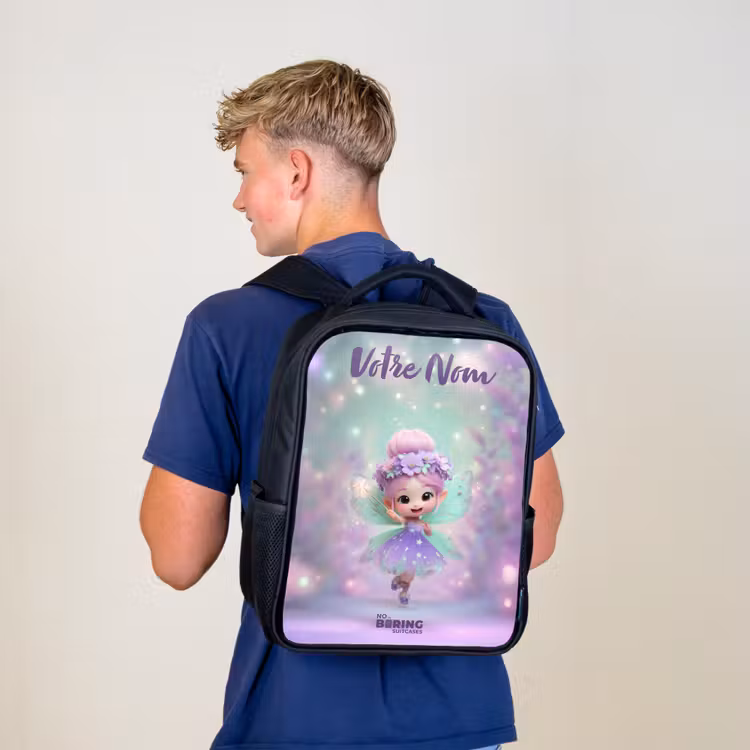 Sac à dos enfant avec votre nom - Noir - Elfe - Magie — 5