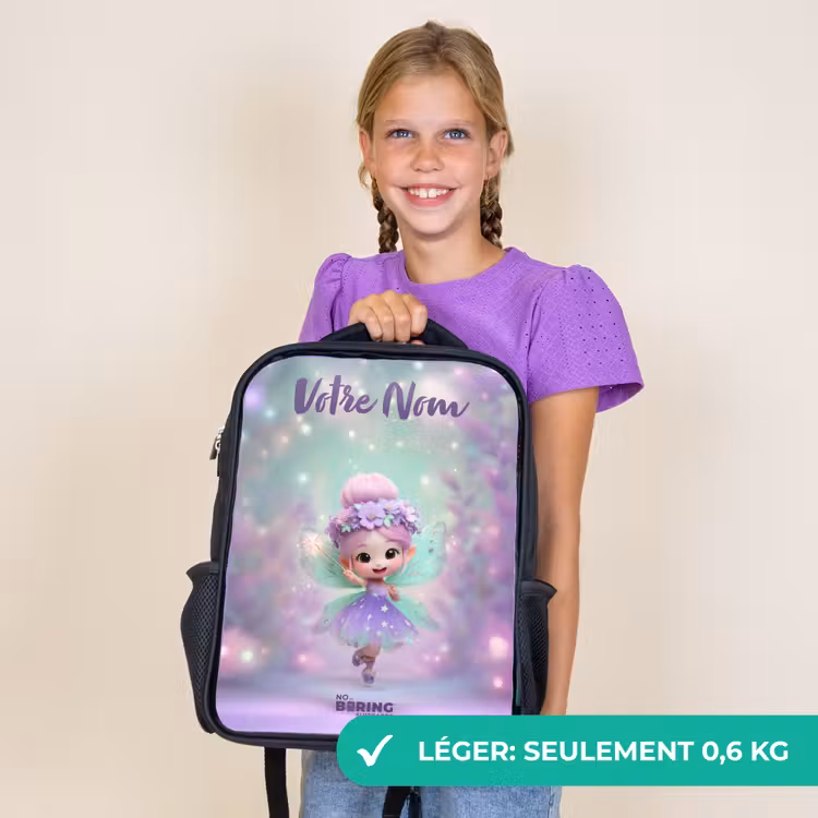 Sac à dos enfant avec votre nom - Noir - Elfe - Magie — 9