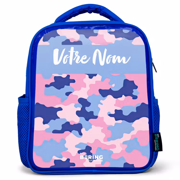 Sac à dos enfant avec votre nom - Bleu - Camouflage - Rose - Bleu — 1