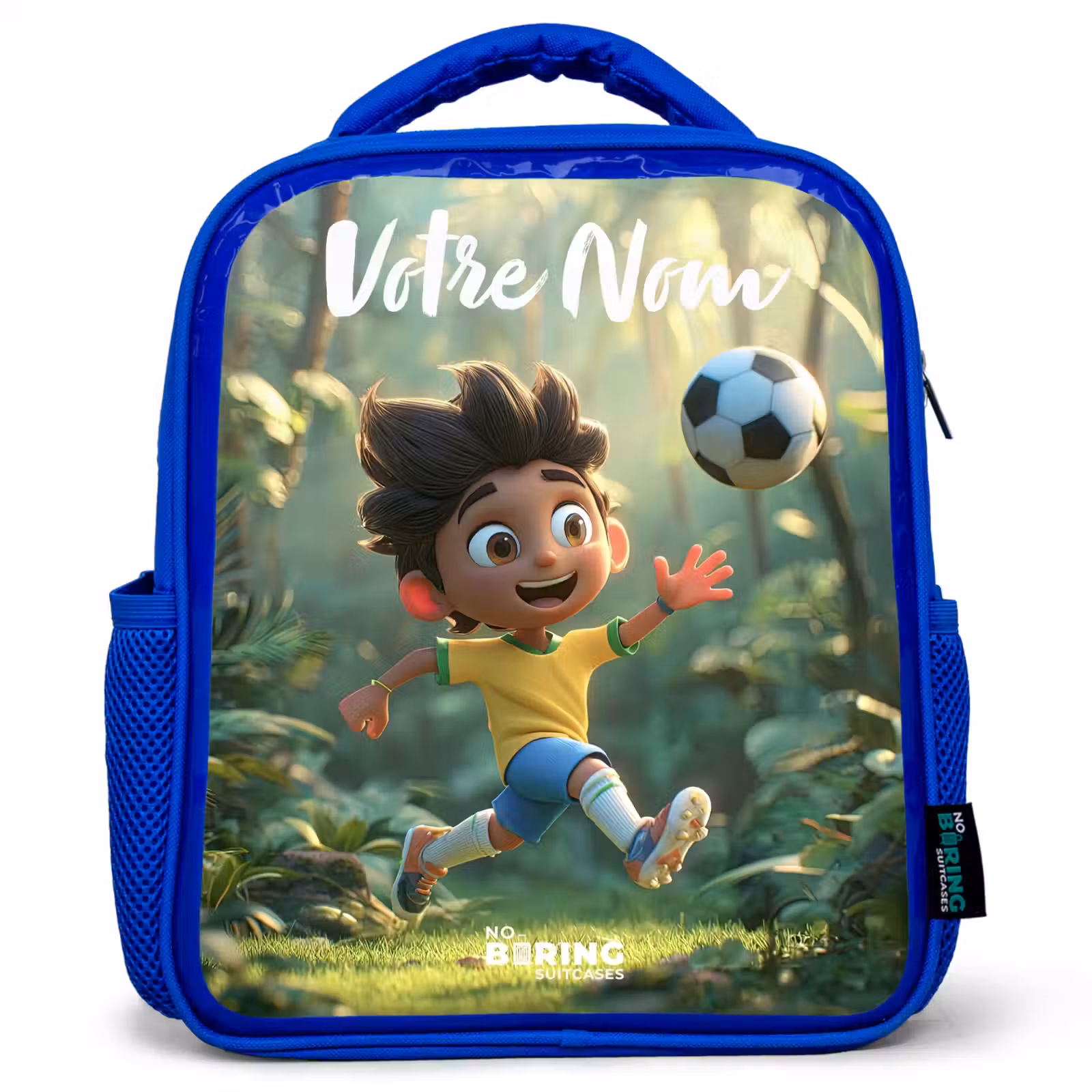 Sac à dos enfant avec nom - Bleu - Football - Garçon - Forest — 1