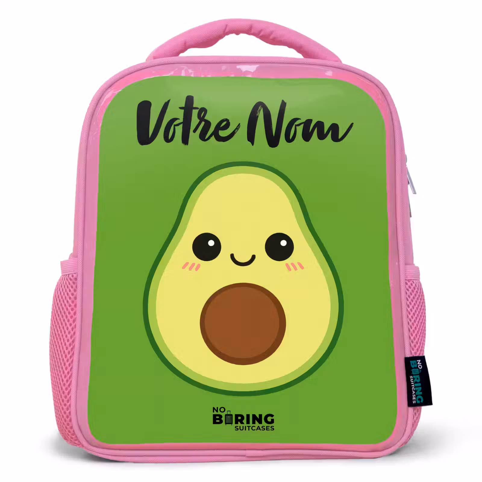 Sac à dos enfant avec votre nom - Rose - Kawai - Avocado - Vert — 1