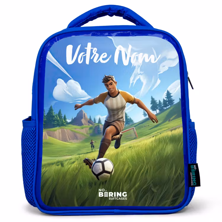 Sac à dos enfant avec nom - Bleu - Football - Garçon - But - Kit de football — 1