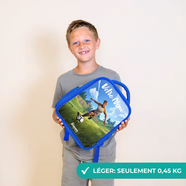 Sac à dos enfant avec nom - Bleu - Football - Garçon - But - Kit de football — 3