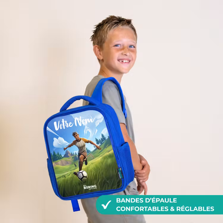 Sac à dos enfant avec nom - Bleu - Football - Garçon - But - Kit de football — 4
