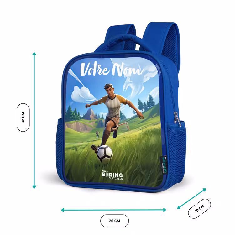 Sac à dos enfant avec nom - Bleu - Football - Garçon - But - Kit de football — 6
