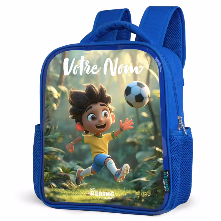 Sac à dos enfant avec nom - Bleu - Football - Garçon - Forest — 7