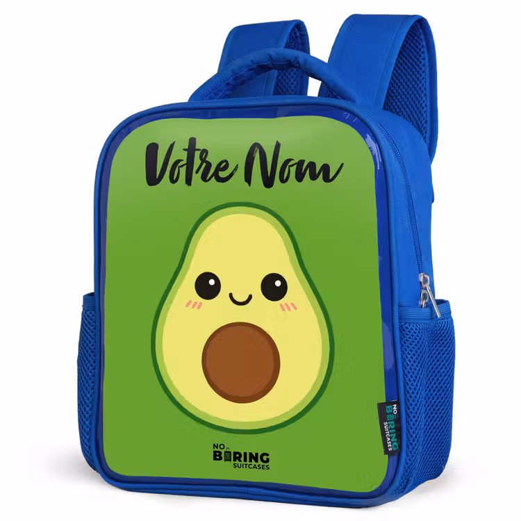 Sac à dos enfant avec votre nom - Bleu - Kawai - Avocado - Vert — 7