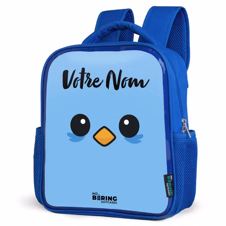 Sac à dos enfant avec votre nom - Bleu - Kawai - Oiseau - Bleu — 7