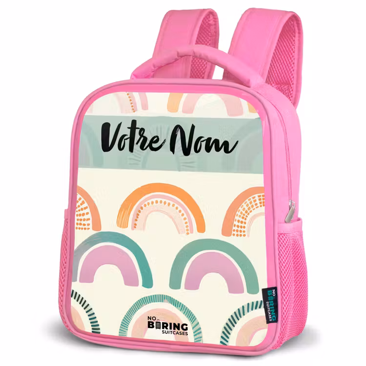 Enfant sac à dos - Rose - Arc-en-ciel - Pastel - Motif — 4