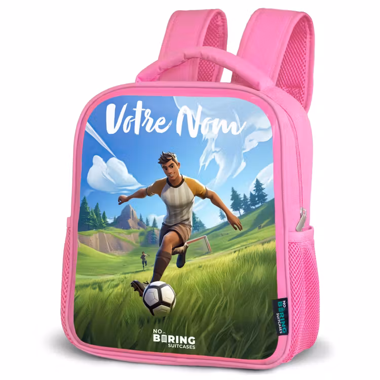 Sac à dos enfant avec votre nom - Rose - Football - Garçon - But - Kit de football — 4