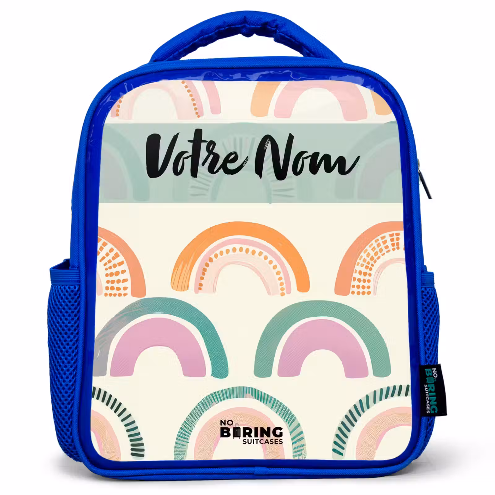 Sac à dos enfant - Bleu - Arc-en-ciel - Pastel - Motif — 1