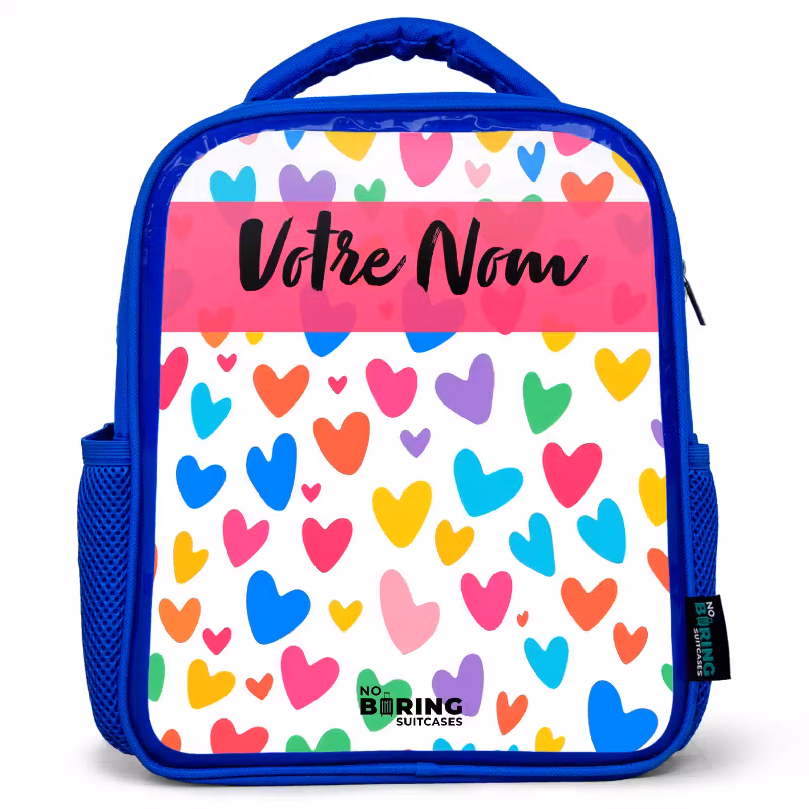 Sac à dos enfant - Bleu - Coeurs - Coloré - Motif — 1