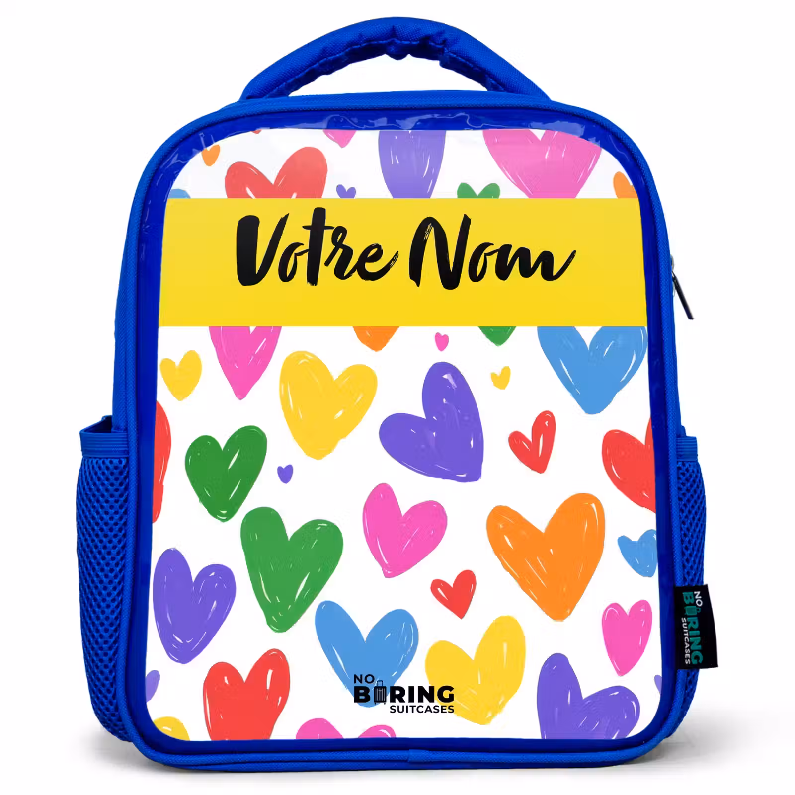 Sac à dos enfant - Bleu - Coeurs - Motif - Coloré — 1
