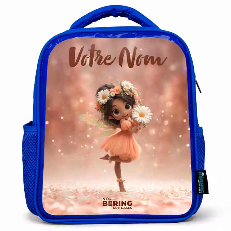 Sac à dos enfant - Bleu - Fée avec marguerites — 1