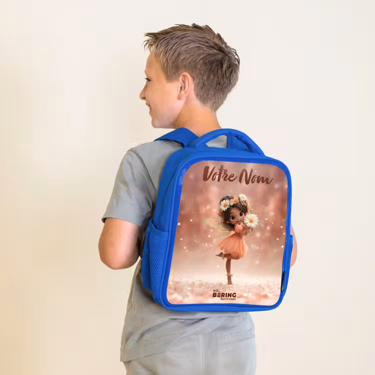 Sac à dos enfant - Bleu - Fée avec marguerites — 2