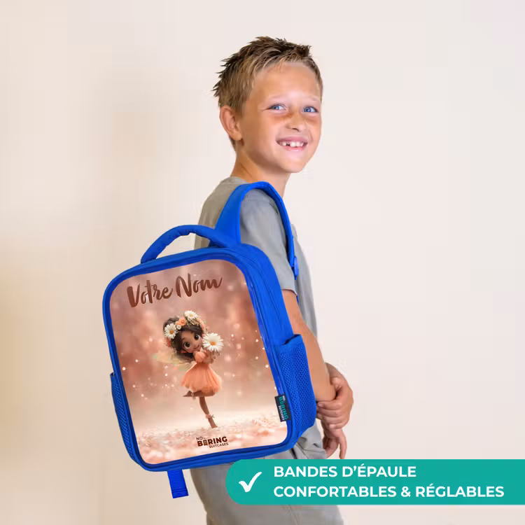 Sac à dos enfant - Bleu - Fée avec marguerites — 4