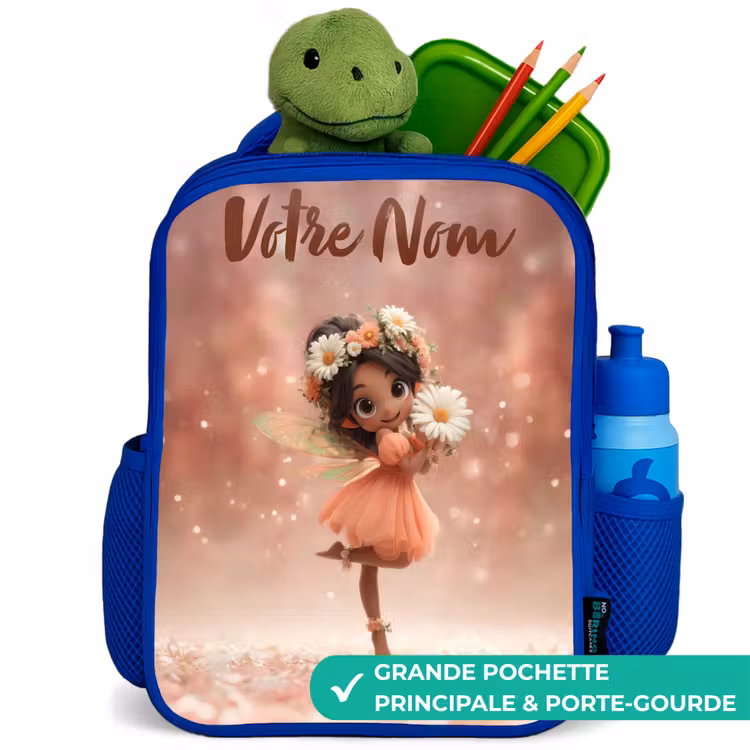 Sac à dos enfant - Bleu - Fée avec marguerites — 5