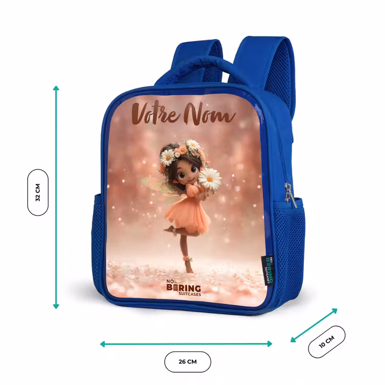 Sac à dos enfant - Bleu - Fée avec marguerites — 6