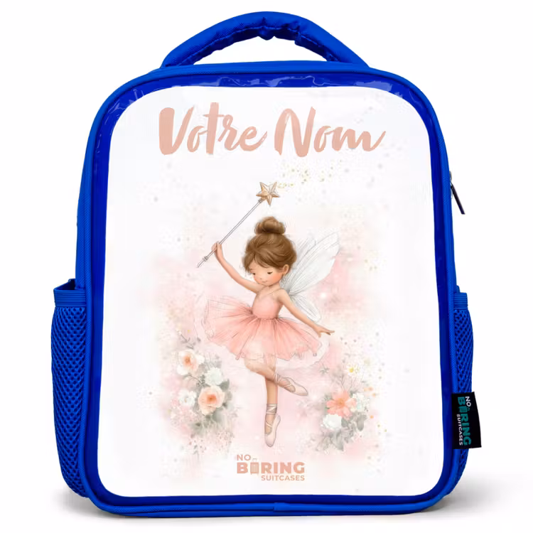 Sac à dos enfant - Bleu - Fée ballerine en rose — 1