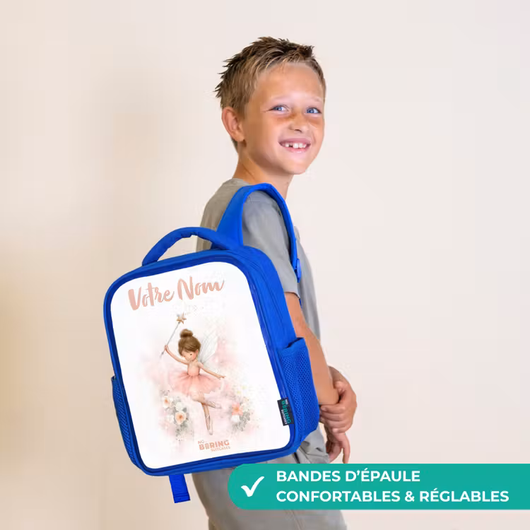 Sac à dos enfant - Bleu - Fée ballerine en rose — 4