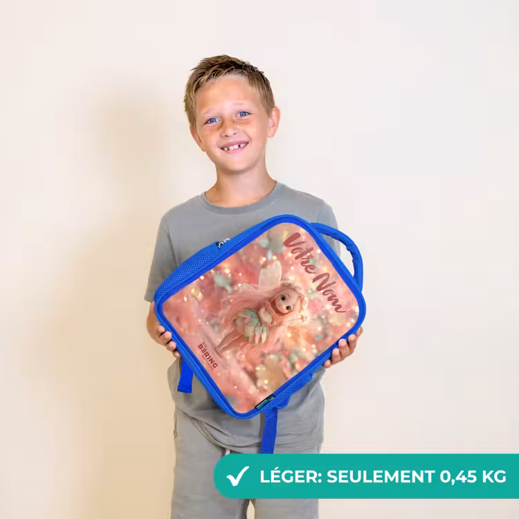Sac à dos enfant - Bleu - Fée des fleurs dans un monde de conte de fées rose — 3