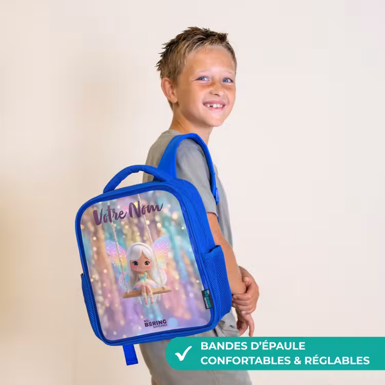 Sac à dos enfant - Bleu - Fée - Elfe - Arc-en-ciel — 4