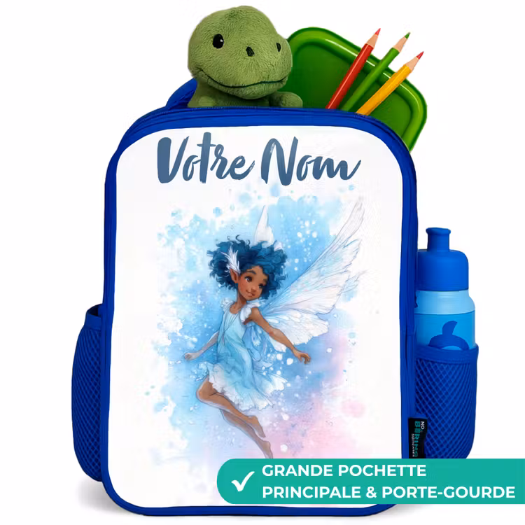 Sac à dos enfant - Bleu - Fée volante dans les tons bleus — 5