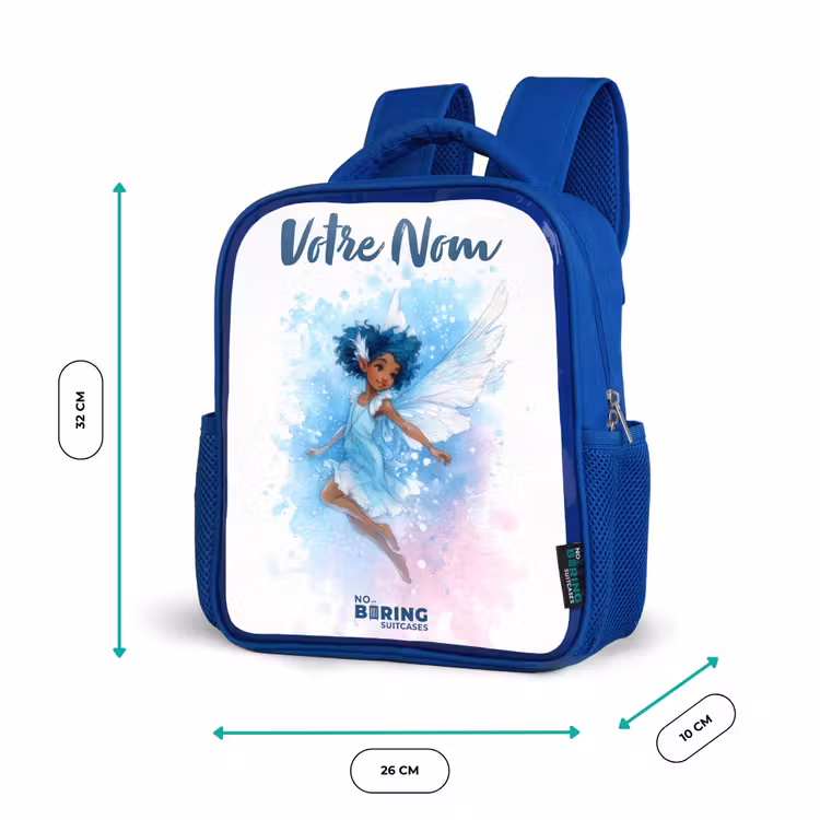 Sac à dos enfant - Bleu - Fée volante dans les tons bleus — 6