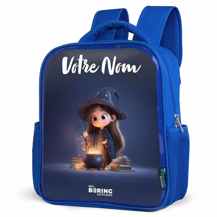 Sac à dos enfant - Bleu - Fille enchantée avec chaudron — 7
