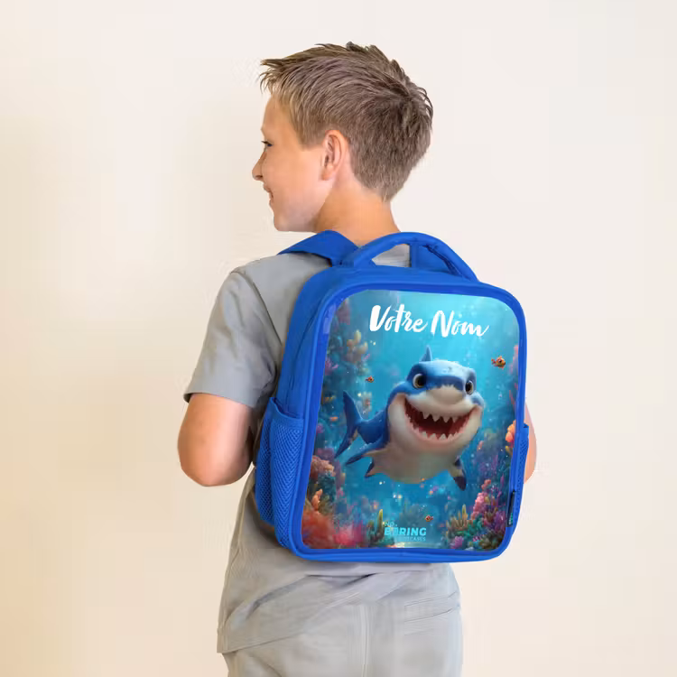 Sac à dos enfant - Bleu - Récif - Corail - Requin - Animal — 2
