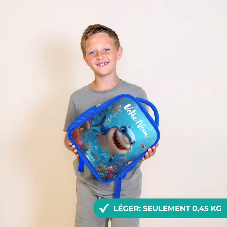 Sac à dos enfant - Bleu - Récif - Corail - Requin - Animal — 3