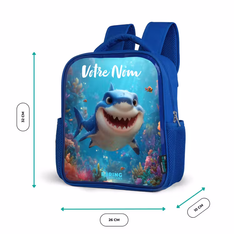 Sac à dos enfant - Bleu - Récif - Corail - Requin - Animal — 6