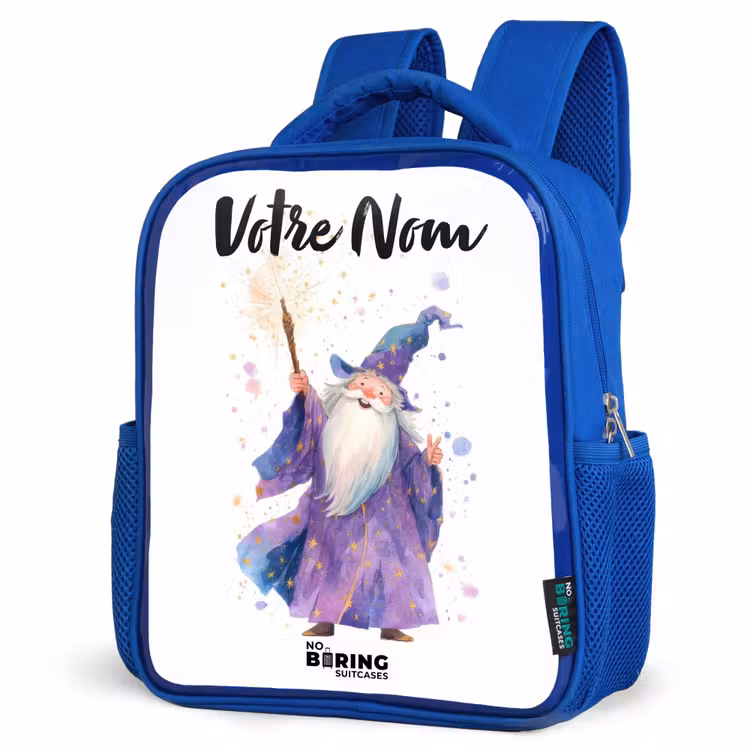 Sac à dos enfant - Bleu - Vieux magicien avec bâton — 7