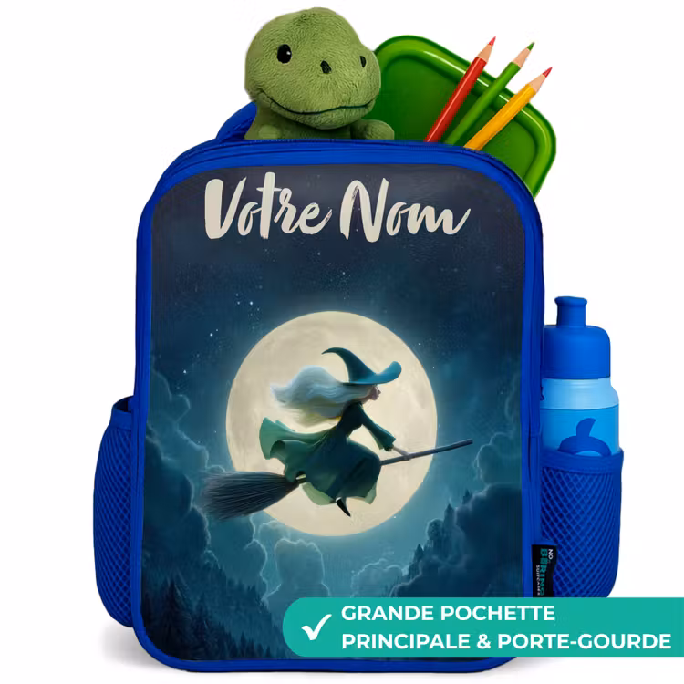 Sac à dos enfant - Bleu - Vol de nuit au-dessus de la forêt — 5