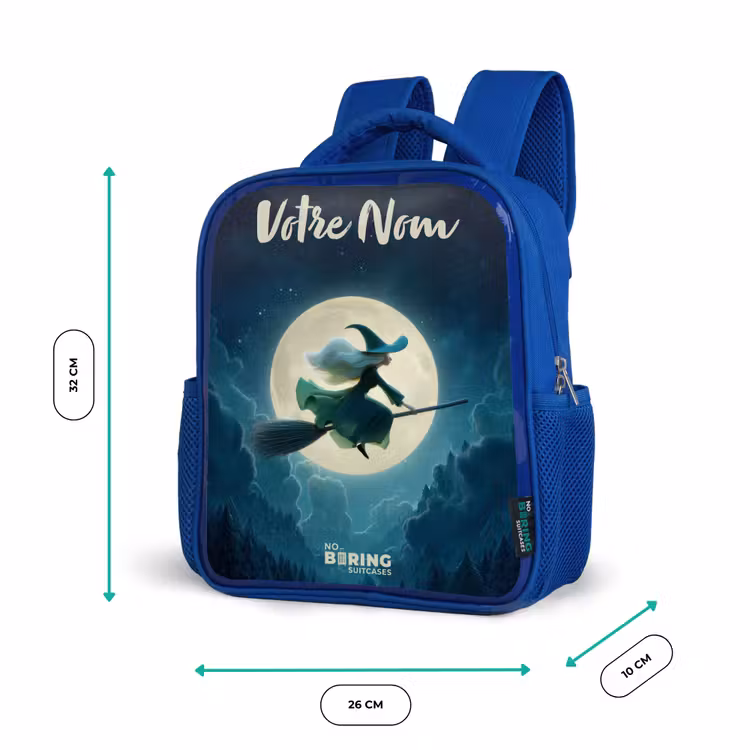Sac à dos enfant - Bleu - Vol de nuit au-dessus de la forêt — 6