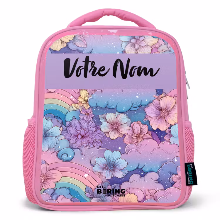 Enfant sac à dos - Rose - Arcs-en-ciel - Fleurs - Couleurs — 1