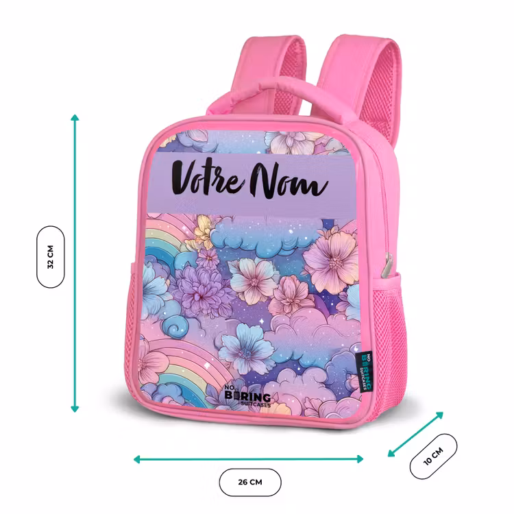 Enfant sac à dos - Rose - Arcs-en-ciel - Fleurs - Couleurs — 3