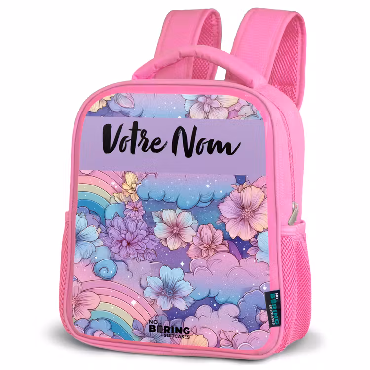 Enfant sac à dos - Rose - Arcs-en-ciel - Fleurs - Couleurs — 4