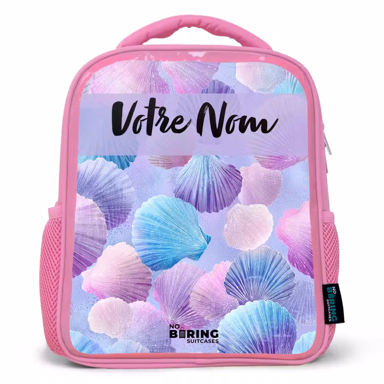 Enfant sac à dos - Rose - Coquillages - Violet - Bleu - Motif — 1