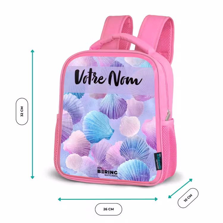 Enfant sac à dos - Rose - Coquillages - Violet - Bleu - Motif — 3