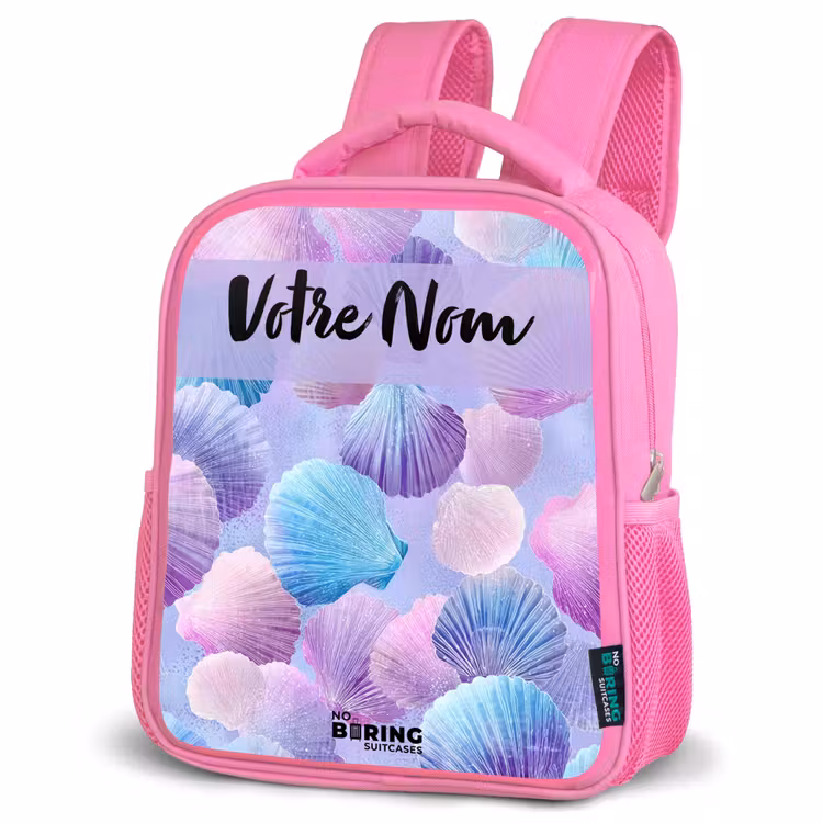 Enfant sac à dos - Rose - Coquillages - Violet - Bleu - Motif — 4