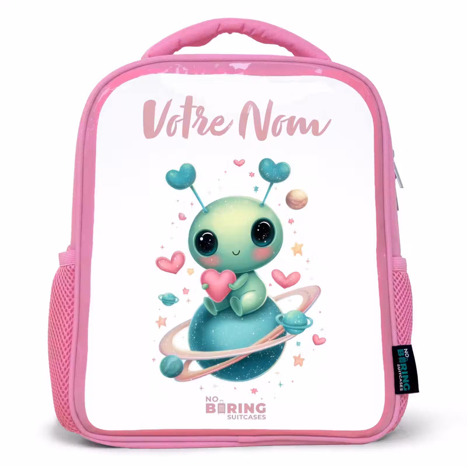 Enfant sac à dos - Rose - Doux petit extraterrestre avec du cœur — 1