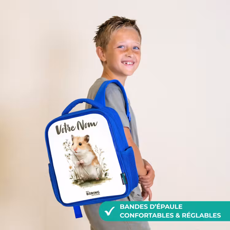 Sac à dos enfant - Bleu - Animal - Nature - Hamster — 4