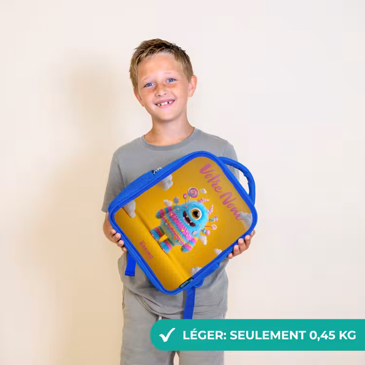 Sac à dos enfant - Bleu - Bonbons - Monstre - Arc-en-ciel — 3
