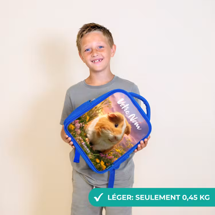 Sac à dos enfant - Bleu - Cochon d'Inde - Nature - Animal — 3