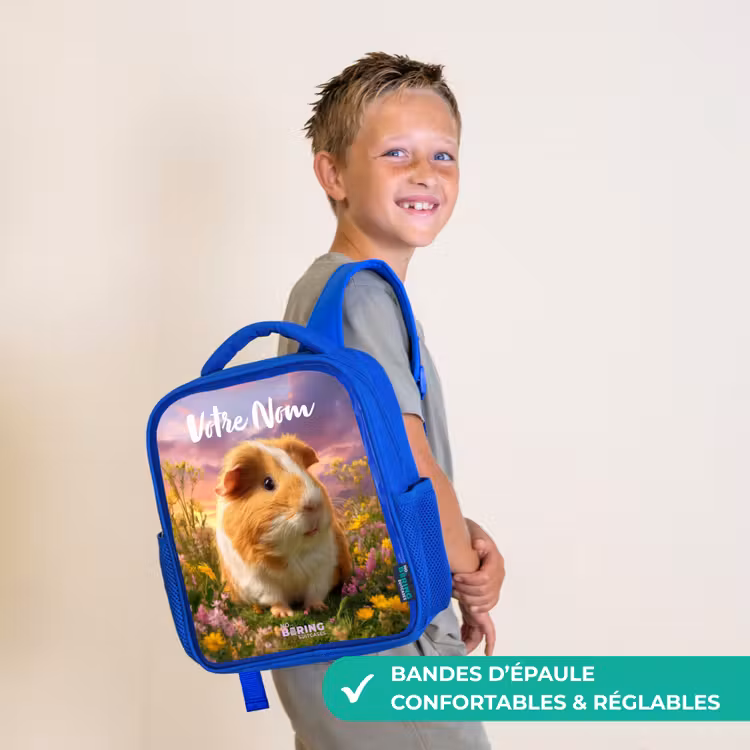 Sac à dos enfant - Bleu - Cochon d'Inde - Nature - Animal — 4