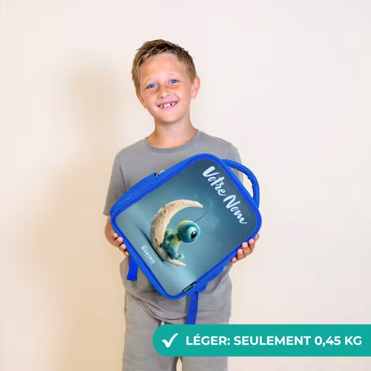 Sac à dos enfant - Bleu - Créature rêveuse sur la lune — 3