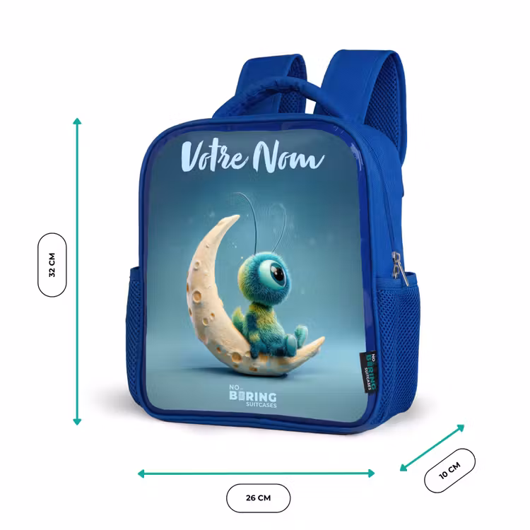 Sac à dos enfant - Bleu - Créature rêveuse sur la lune — 6